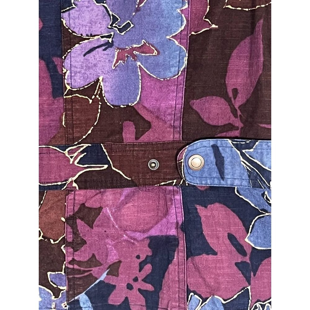 Coldwater Creek Floral Jacket P14 Colorful Western Boho Preppy Cottage Earthy - Picture 10 of 10